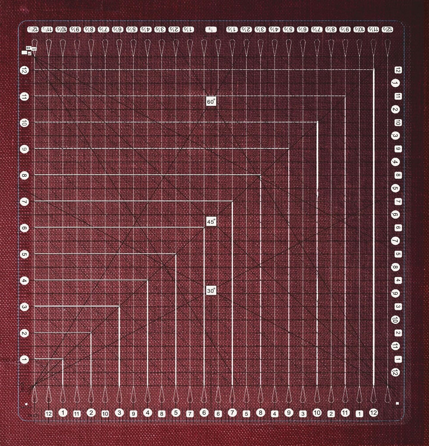 Righello Quilt di grandi dimensioni 30,5 x 30,5 cm Righello a fessura per quilting e cucito Quilt-Strisciole per tessuto quilting e cucito
