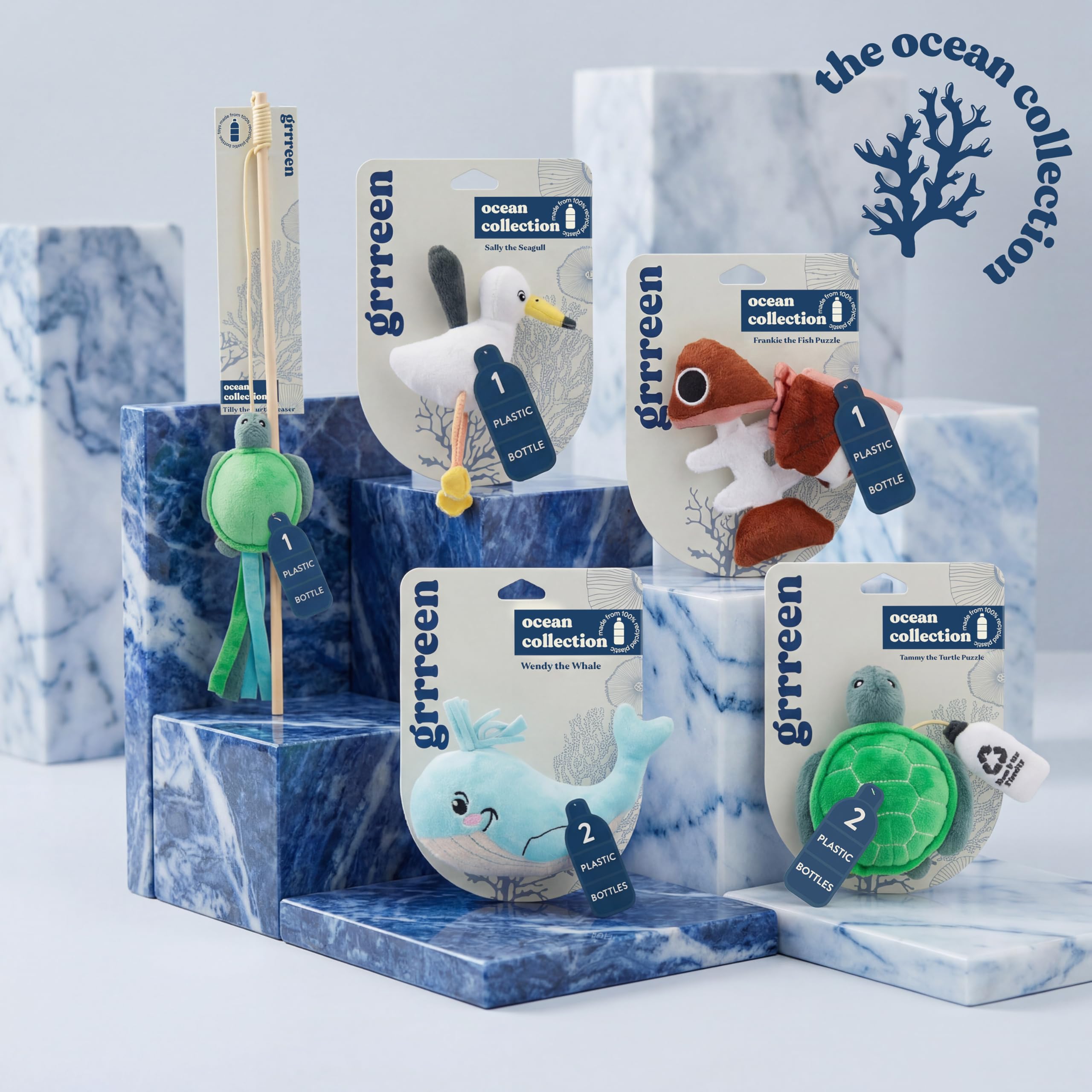 Jouet en peluche pour chat | Collection océan | Jouet en forme de mouette à pattes pendantes pour chats d'intérieur | Jouets interactifs en peluche pour tapoter et jouer | Fabriqué avec des