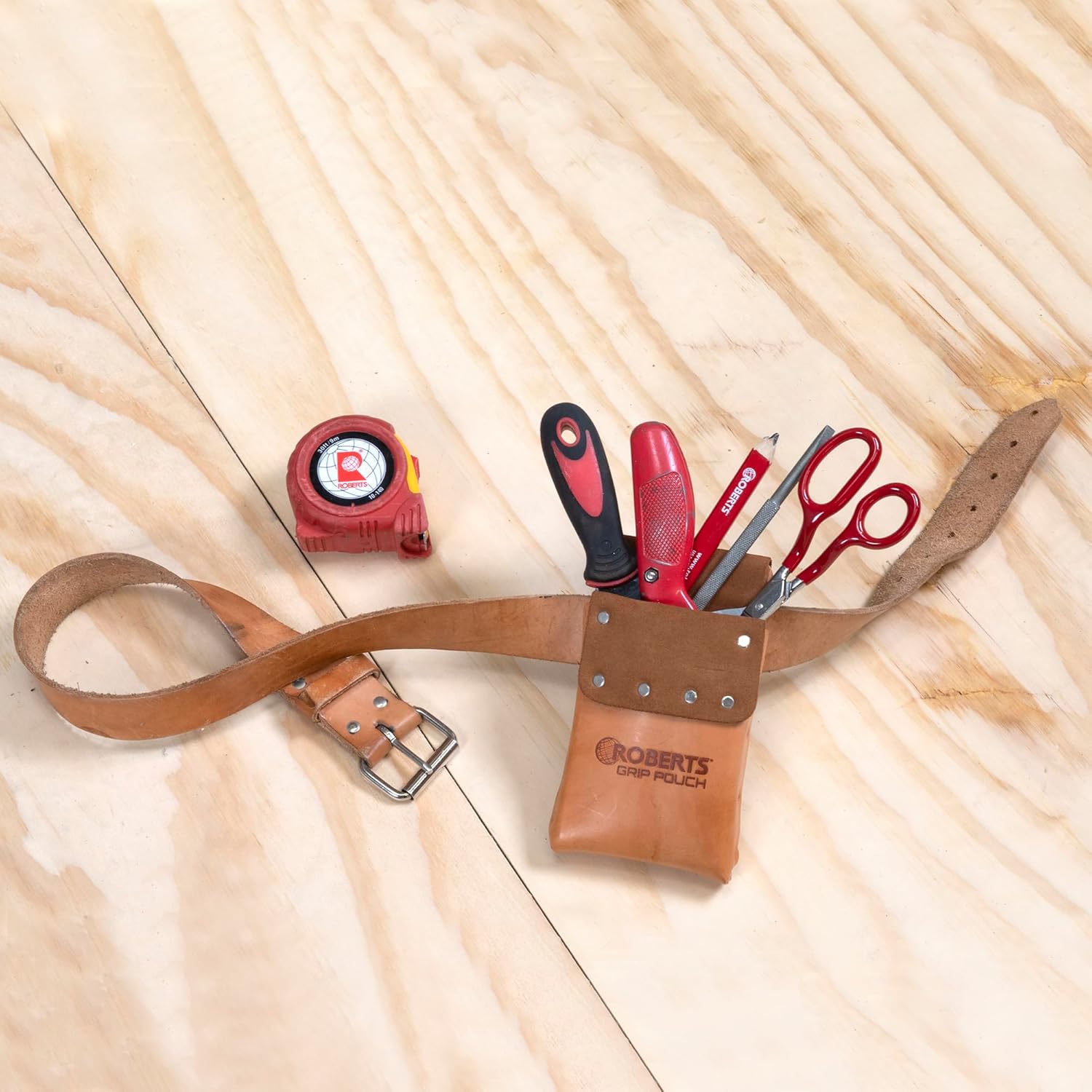 Roberts Deluxe Leather Grip Carpet Knife and Tool Pouch