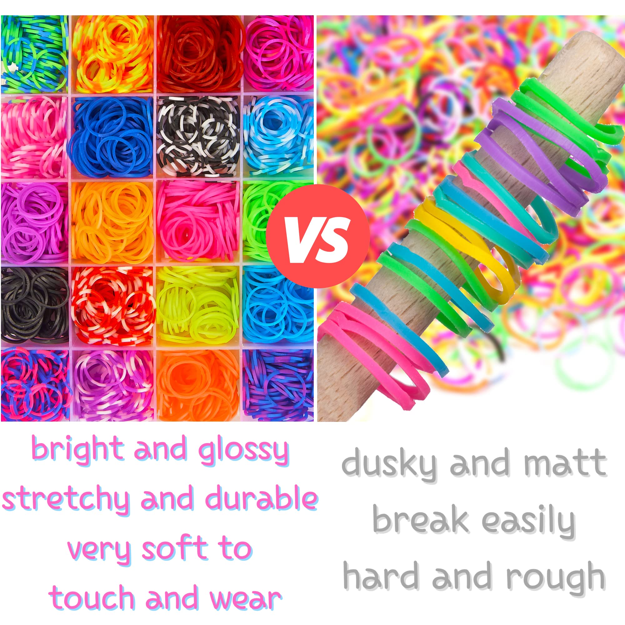 Craze Loops 600 Elastici Per Braccialetti Fai Da Te, Borsa In Alluminio Con Elastici Per Anelli, Bracciali, Collane, Artigianato Per Bambini, Diversi - Foto 8