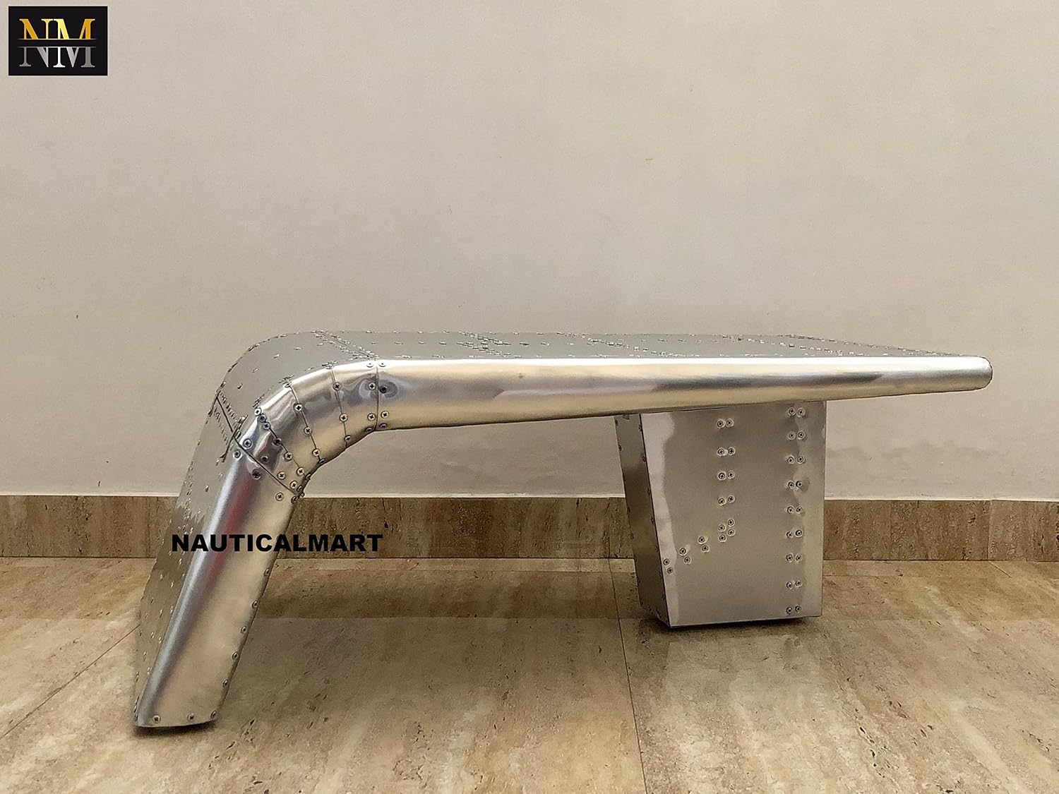 NauticalMart Aviator Coffee Table Aluminium Vintage Aircraft Airman Style Home Decor Furniture (24 Inches)