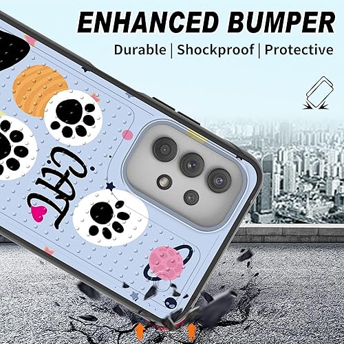 Miniatura 7 de RYUITHDJP Funda para Samsung Galaxy A53 5G de 6.5 pulgadas, diseño lindo de gato para Samsung Galaxy A53 5G, funda resistente de doble capa elegante