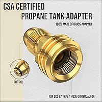Vista 2 de 1pcs POL to QCC1 Propane Tank Adapter, Old to New Propane Adapter Fitting, 5-100LB Propane Tank Adapter Converts POL LP Tank Service to QCC1/Type1