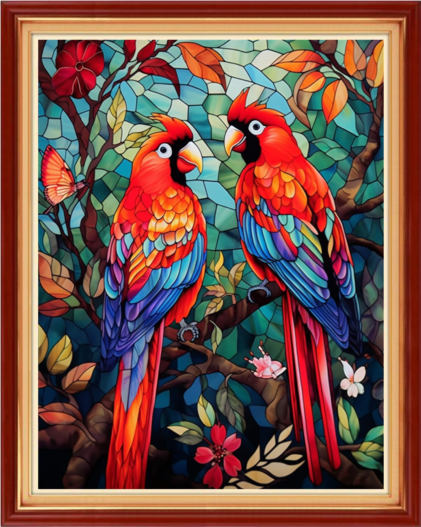 Artvxeay Stamped Cross Stitch Kits - Embroidery Kits for Beginners Cross Stitch Kits for Adults 11 CT Printed Patterns Needlepoint Kits - (Colorful Parrot 16x20 inch)