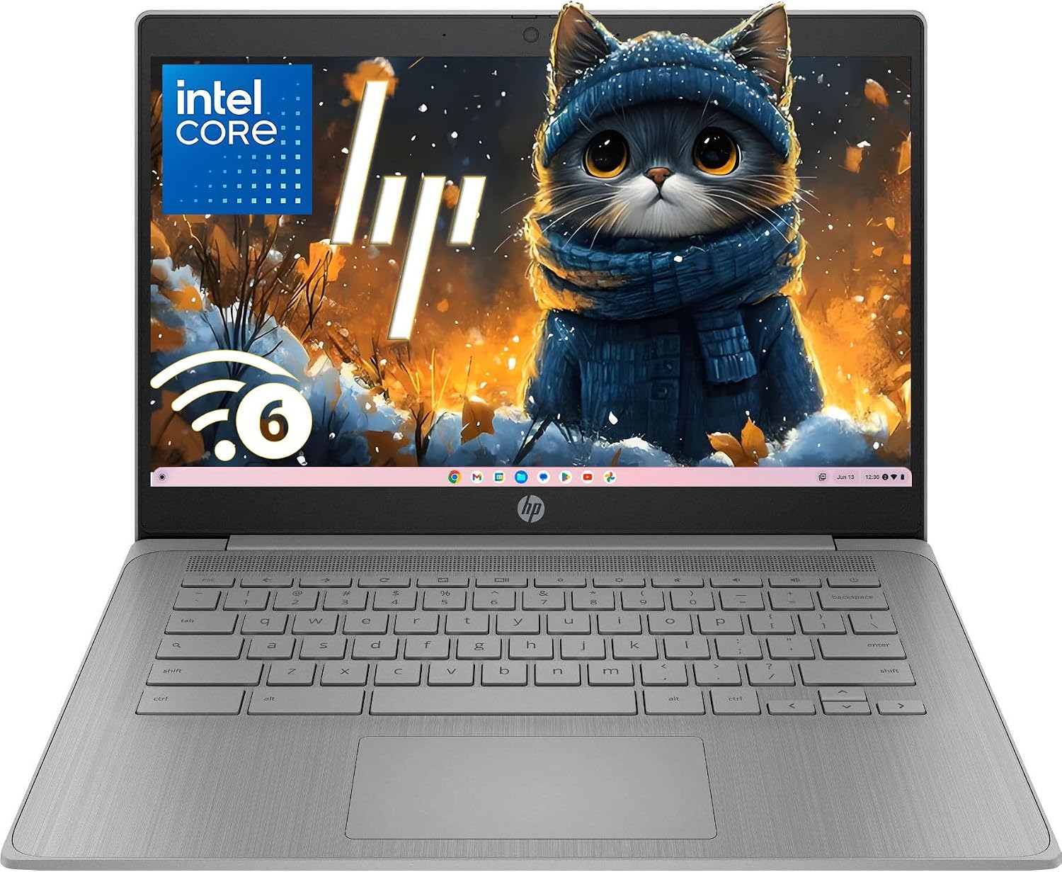 Chromebook 14" Laptop for 2026 Student Business, Intel Celeron N4500 | 4GB RAM, 64GB eMMC, Copilot AI, Thin Design, Lightweight, Long Battery Life, WiFi, Webcam, Chrome OS, Modern Grey