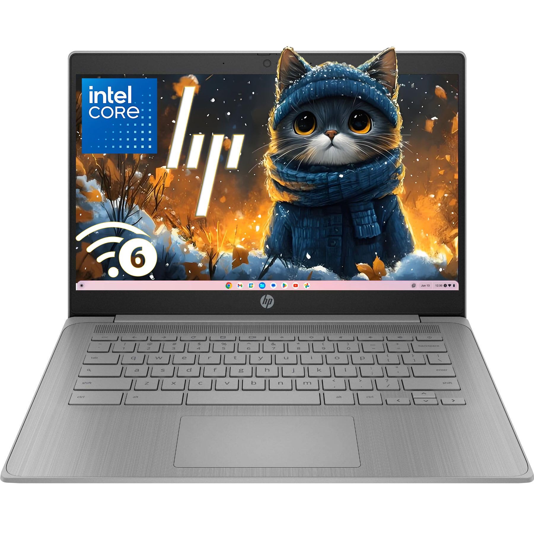 HP Chromebook 14" Laptop for 2026 Student Business, Intel Celeron N4500