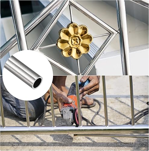 Miniatura 3 de METALLIXITY Tubo de acero inoxidable 304 (0.236 in de diámetro x 0.020 in de pared T x 11.811 in de largo), 2 piezas, tubo recto - para muebles del