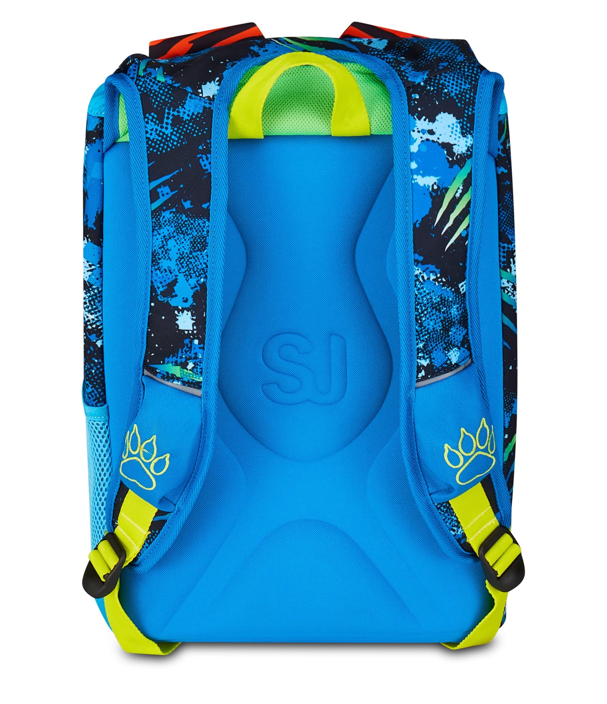 SJ GANG STYLE JAM GANG Zaino Scuola Estensibile Big, Blu, Zaino con Divisorio Interno, Tasca Superiore con Orecchie in Peluche, Tasca per Borraccia, 24 L, Zaino Scuola Elementare, Bambino