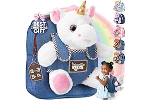 Naturally KIDS Toddler Backpack for 4 Year Old Girls w Unicorn Toys & Accessories
