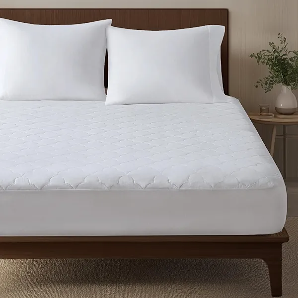 Sleep Philosophy Twin Mattress Pad, Cotton Mattress Protector Classic Cloud Quilted Bed Cover, All Natural Breathable Mattress Topper Fitted Pocket Fits Up to 16", Machine Washable, White
