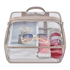 Oraben Clear Bag Stadium Approved 12x6x12 Clear Tote Bag with Removable Strap Transparent Lunch Bag for Work Sports Festival