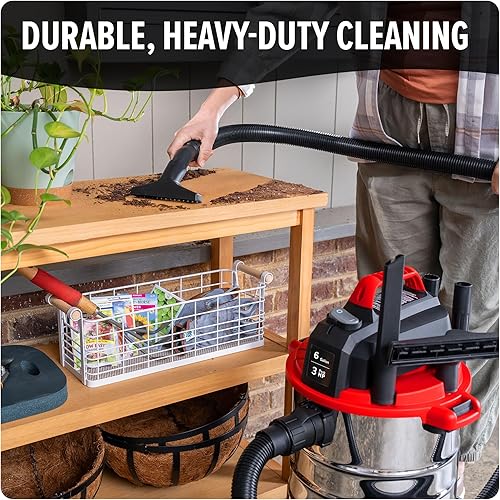 Miniatura 2 de Dirt Devil Aspiradora portátil y resistente con cable de 6 galones, aspiradora portátil y resistente para garaje, hogar, taller o vehículo, diseño