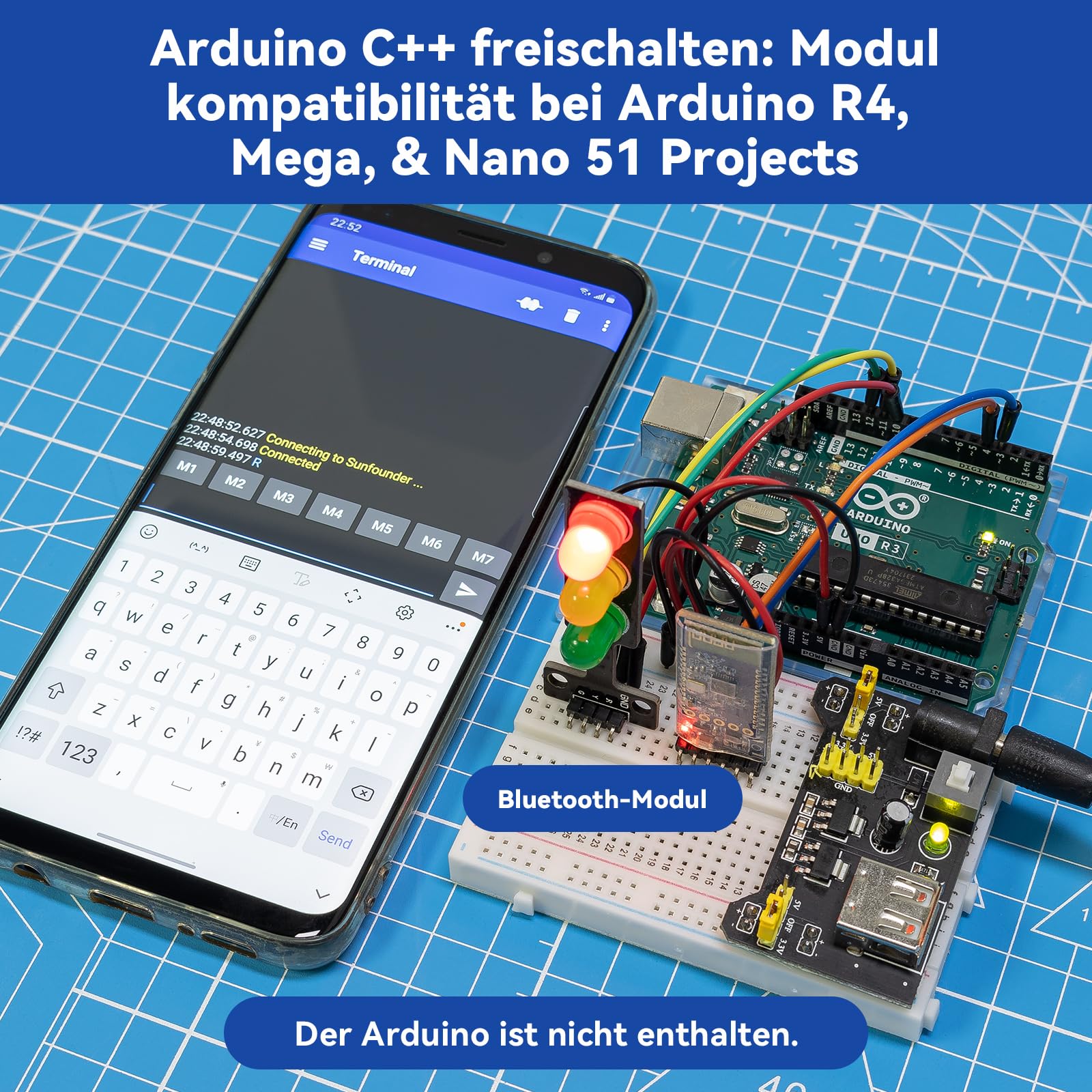 SunFounder Universal Maker Sensor Kit Kompatibel mit Arduino Mega/R3/R4 Minima/WiFi Nano, Raspberry Pi 5/4B/3B+/Zero 2 W/, Pico W, ESP32, C++, Python, MicroPython, Anfänger & Techniker