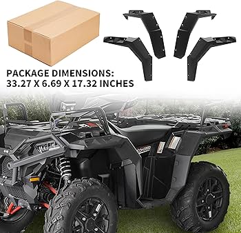 KATIMOTO Front & Rear Extended Fender Flares for Polaris Sportsman
