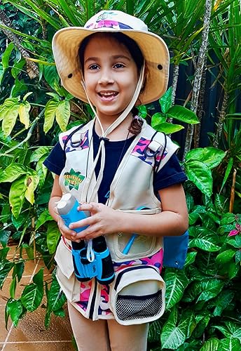 Miniatura 8 de Adventure Kidz - Kit de exploración al aire libre, binoculares con estuche, linterna, brújula, silbato, lupa, mochila, paquete (14 artículos)