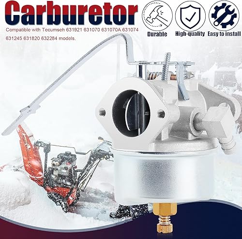 Miniatura 4 de Carburador compatible con motor Tecumseh 631921 631070 631070A 631074 631245 631820 632284 H25 H30 H35 H40