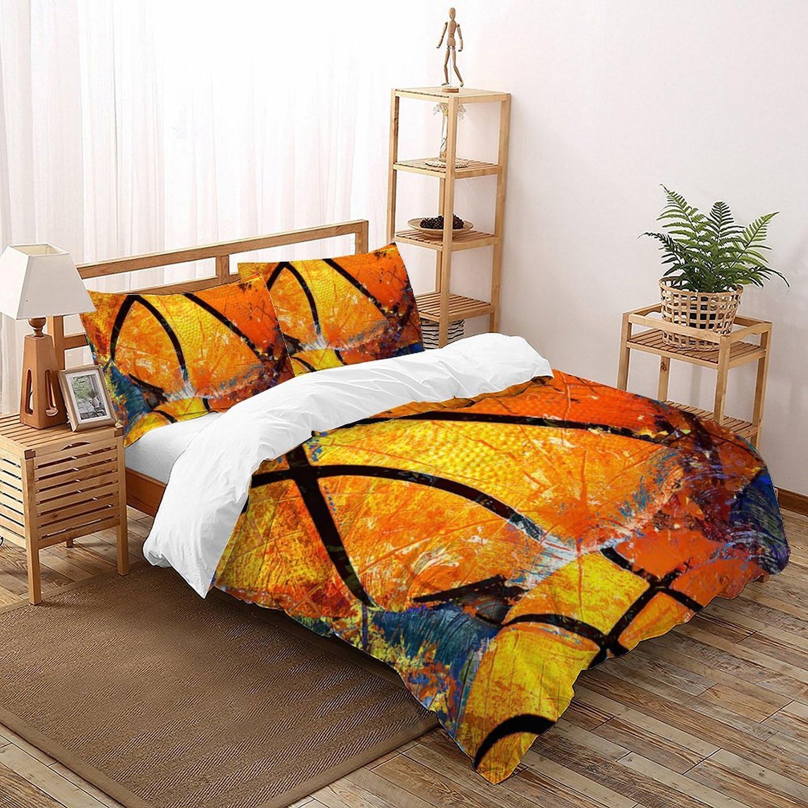 Housses de couette 3D enfants Super King 260x220 cm avec taies d'oreiller et fermeture éclair