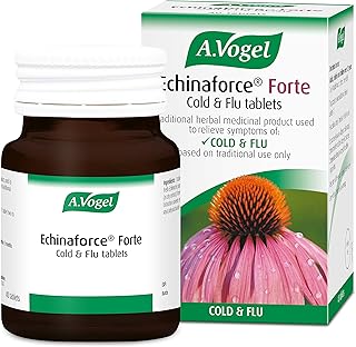 A.Vogel Echinaforce Forte Cold & Flu Tablets | High Strength 1200mg | Our Highest Strength Echinacea Tablet | Relieve Symptoms of Cold & Flu | 40 Tablets