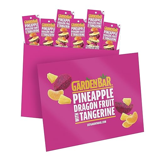 Miniatura 2 de Garden Bar Fruta del dragón de piña con fruta deshidratada de mandarina  Cecina de una sola porción  Sin gluten, vegano, sin OMG, aperitivo alto en