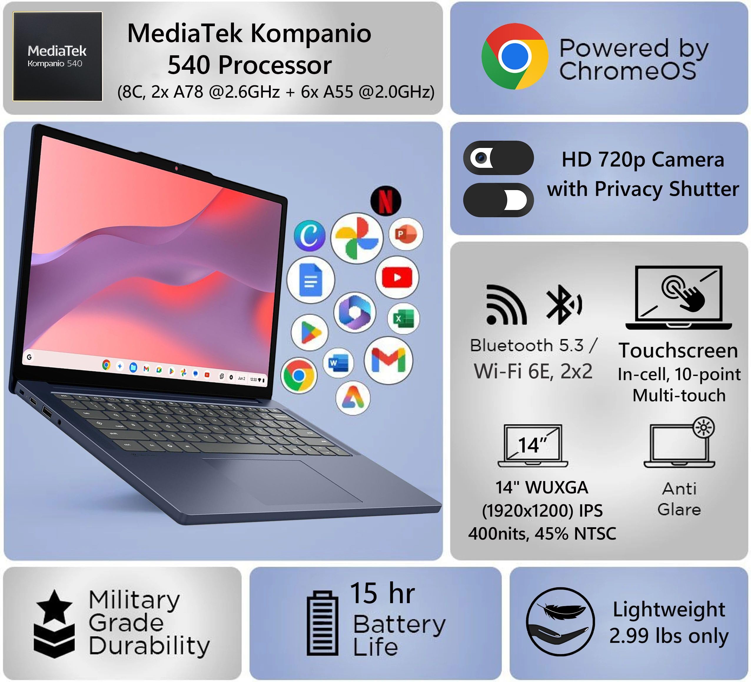 Lenovo Chromebook 14 - Touchscreen Laptop -2 Lenovo Chromebook 14 - Touchscreen Laptop -2