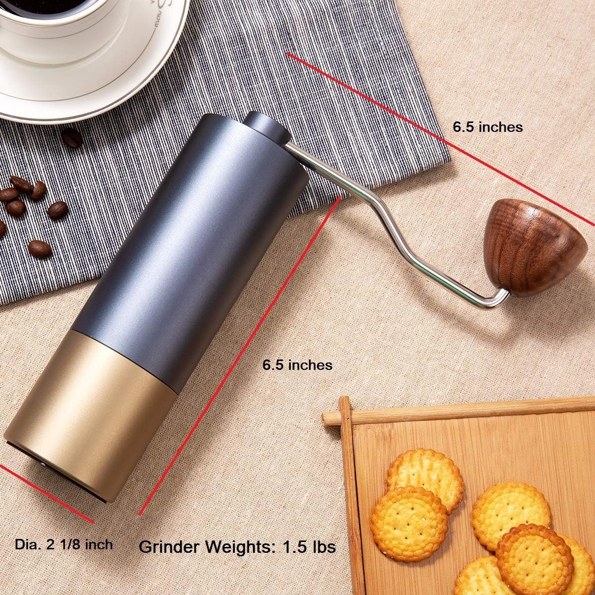 Uр Tо 40% оƒƒ Bescoff 35 gr. Manual Coffee Grinder, Built-in Adjustable Coarseness Selector, Stainless Steel Conical Burr Mill, Aluminum Chambers, for French Press, Pour Over, Aeropress, Espresso, Turkish 80% оƒƒ Dіѕсоunt Bescoff 35 gr. Manual Coffee Grinder, Built-in Adjustable Coarseness Selector, Stainless Steel Conical Burr Mill, Aluminum Chambers, for French Press, Pour Over, Aeropress, Espresso, Turkish