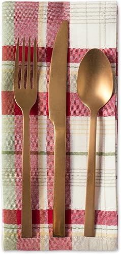 Miniatura 3 de DII Servilletas metálicas de algodón sobredimensionadas, perfecto para cenas, navidad, días festivos, o uso diario, 20 x 20, paquete de 6 copos de