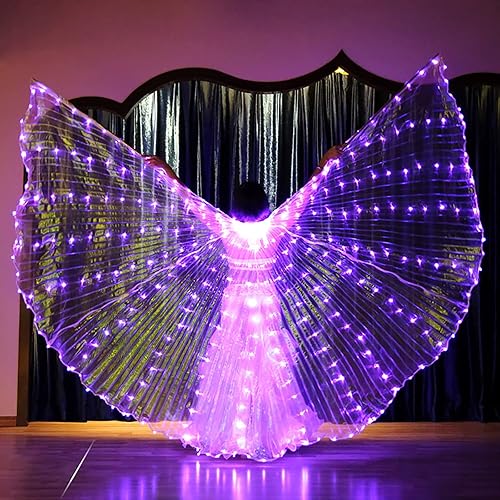 Miniatura 3 de Alas de Isis con luces LED, para danza del vientre, carnaval, rave, trajes para mujeres y adultos, para Navidad, fiesta de Halloween