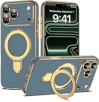 Vista 38 de Funda compatible con iPhone 12 con soporte de anillo magnético invisible [compatible con Mag-Safe] [Protector completo de lente de cámara] Funda