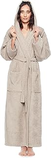 Damen Bademantel waden- oder extra-lang 100% Baumwolle Frottee (380 g/m²) OEKO-TEX® zertifiziert mit Kapuze