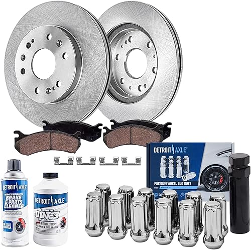 Miniatura 27 de Detroit Axle - Kit de freno para Mazda 3 06-13 2009 2010 2012-2013 Mazda 3 Sport, rotores de freno de disco pastillas de freno de cerámica 2006 2007