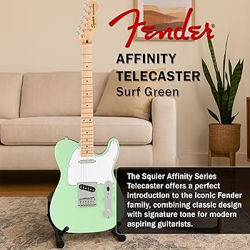 Amazon.com: Fender Affinity Series Telecaster - Surf Green