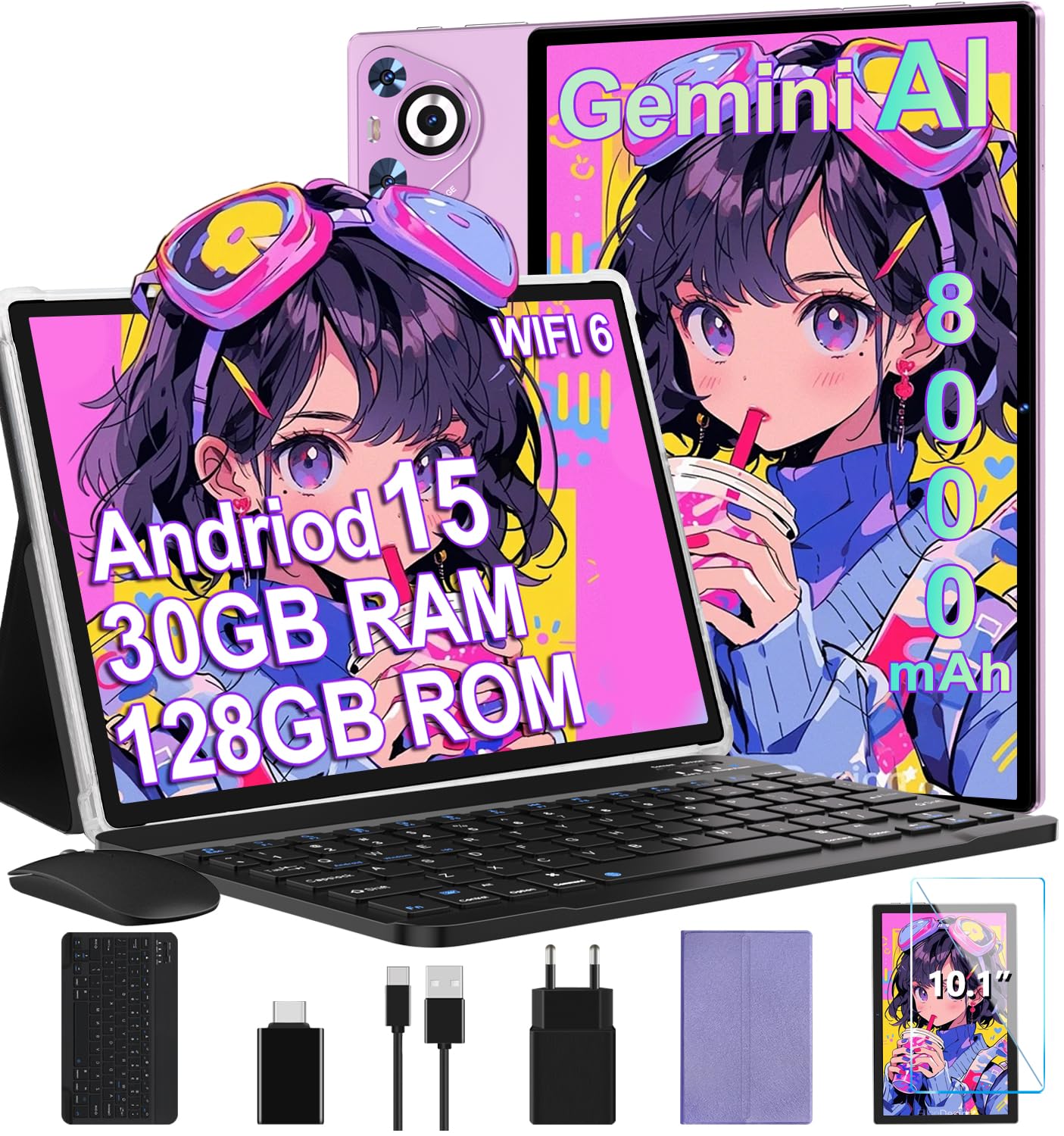 La Dghrti Tablet 10" destaca por su generosa memoria RAM y accesorios incluidos.