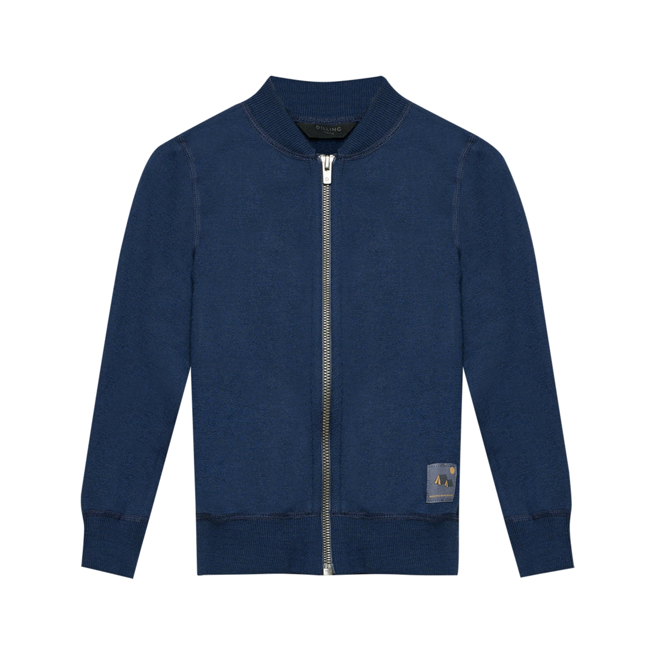 DILLING Children's Merino Wool Terry Jacket Navy 11-12 Years