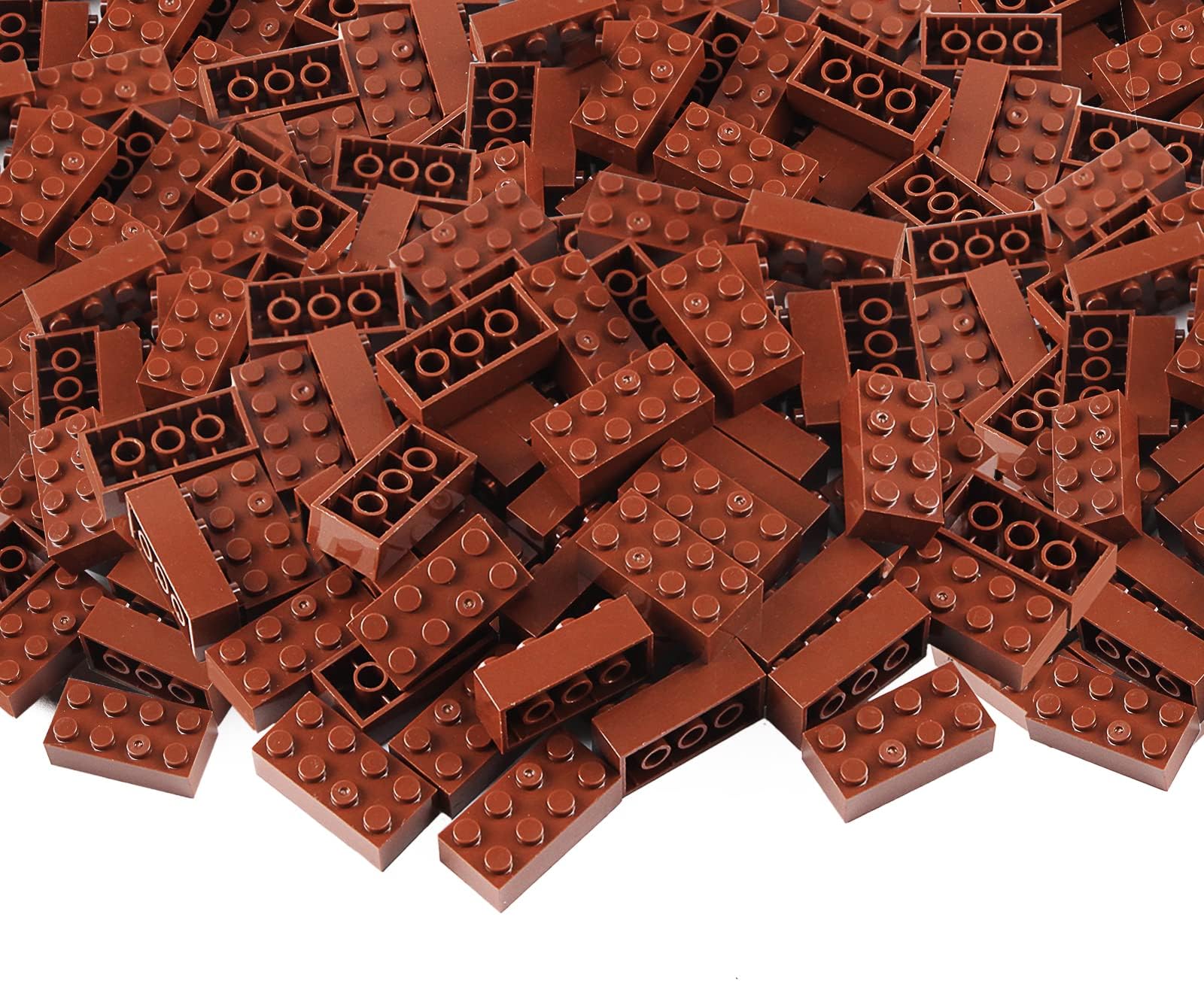 2x4 Bricks 320 Pieces Reddish Brown Parts Building kit Creative Play Set Classic Blocks Toy Accessories Compatible with 3001 Major Brands (Reddish Brown)