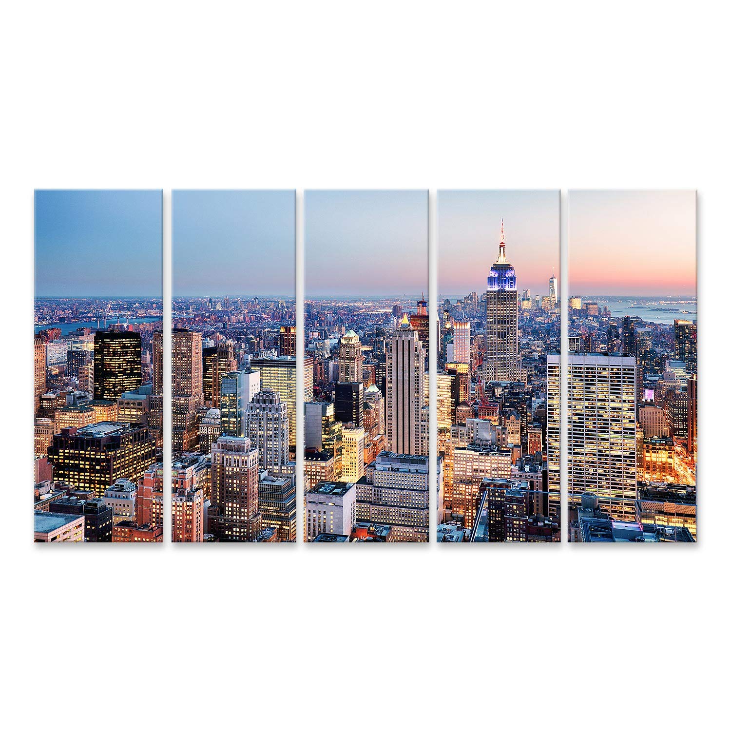 Islandburner Quadro Su Tela New York City – 130x80 Cm, 3 Pannelli, Poster Murale, Made In Germany - 2