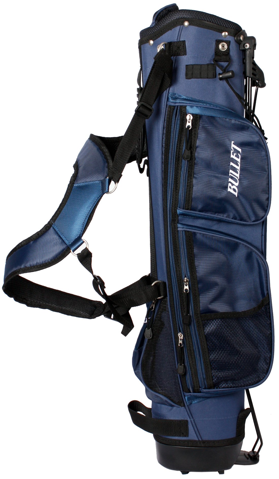 Golf Tragetasche Pancelbag für 6 Schläger Halbsatztasche in BLAU mit Schutzkappe und Schultergurt.