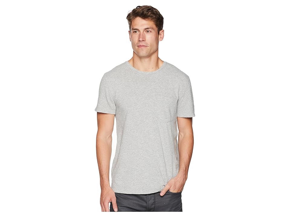 

Hudson Jeans Crew Neck Pocket Tee (Heather Grey) Men's T Shirt, Gray