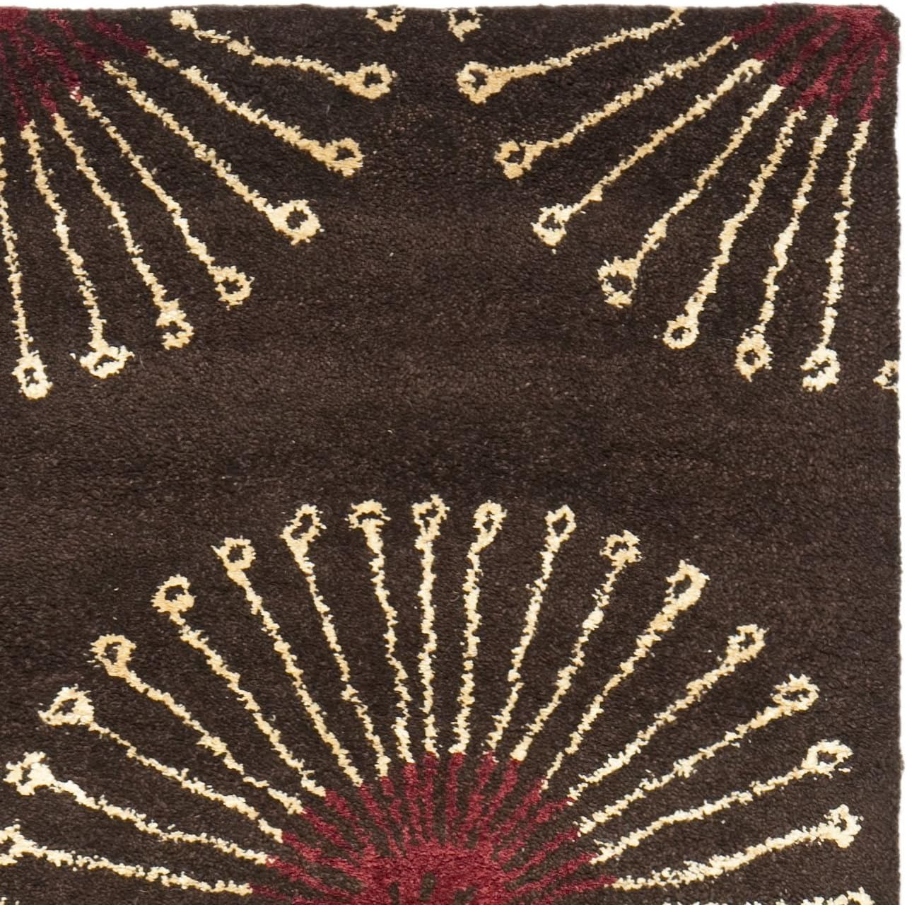 SAFAVIEH Soho Collection Runner Rug - 2'6" x 8', Coffee & Brown, Handmade Wool, Ideal for High Traffic Areas in Living Room, Bedroom (SOH821B)