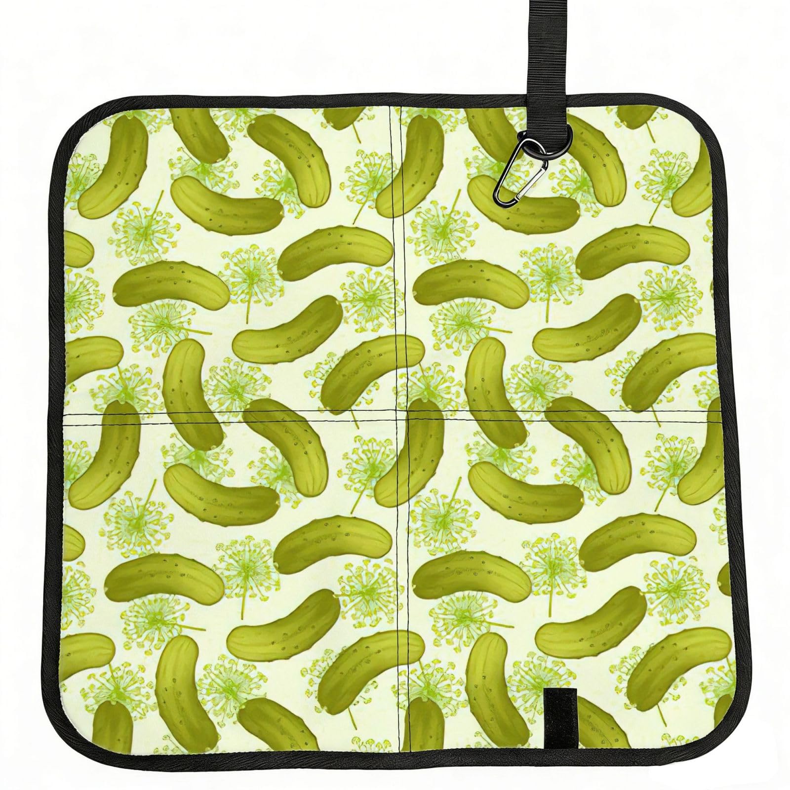 AYYQWE Sushi Dill Pickles Print Foldable Seat Cushion Portable Chair Pad Office Commuting Picnic Camping Outdoor