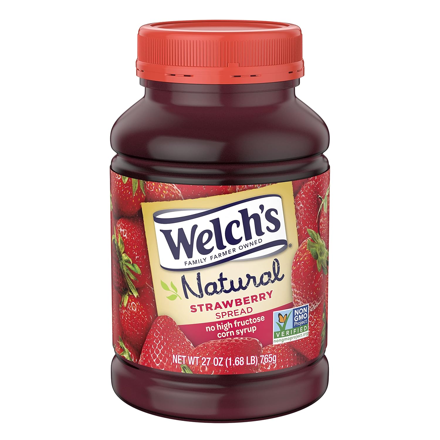 Welch's Natural Strawberry Spread, 27 Oz Bottle