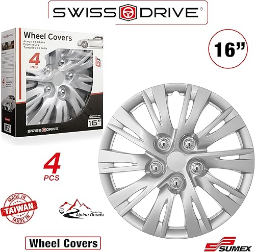 Miniatura 9 de Juego de 4 tapacubos de repuesto para Toyota  Cubierta de anillo Nardo negro y plateado, tapas de cubo de rueda de automóvil, fáciles de instalar,