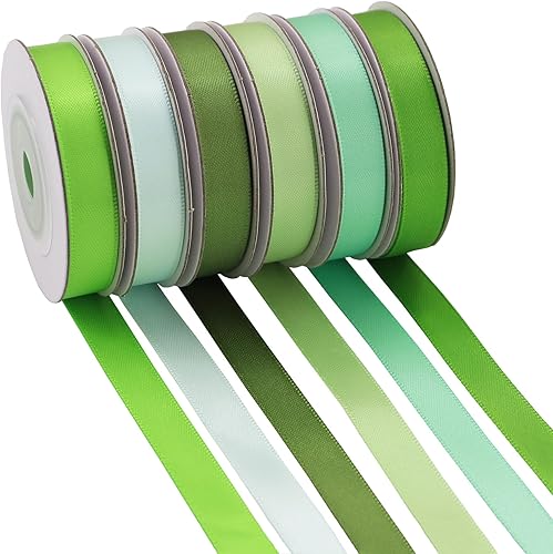 Miniatura 10 de Cinta de satén azul de tela sólida, cinta de satén de doble cara de 1 pulgada para envolver regalos, bodas, cumpleaños, decoración de baby shower,