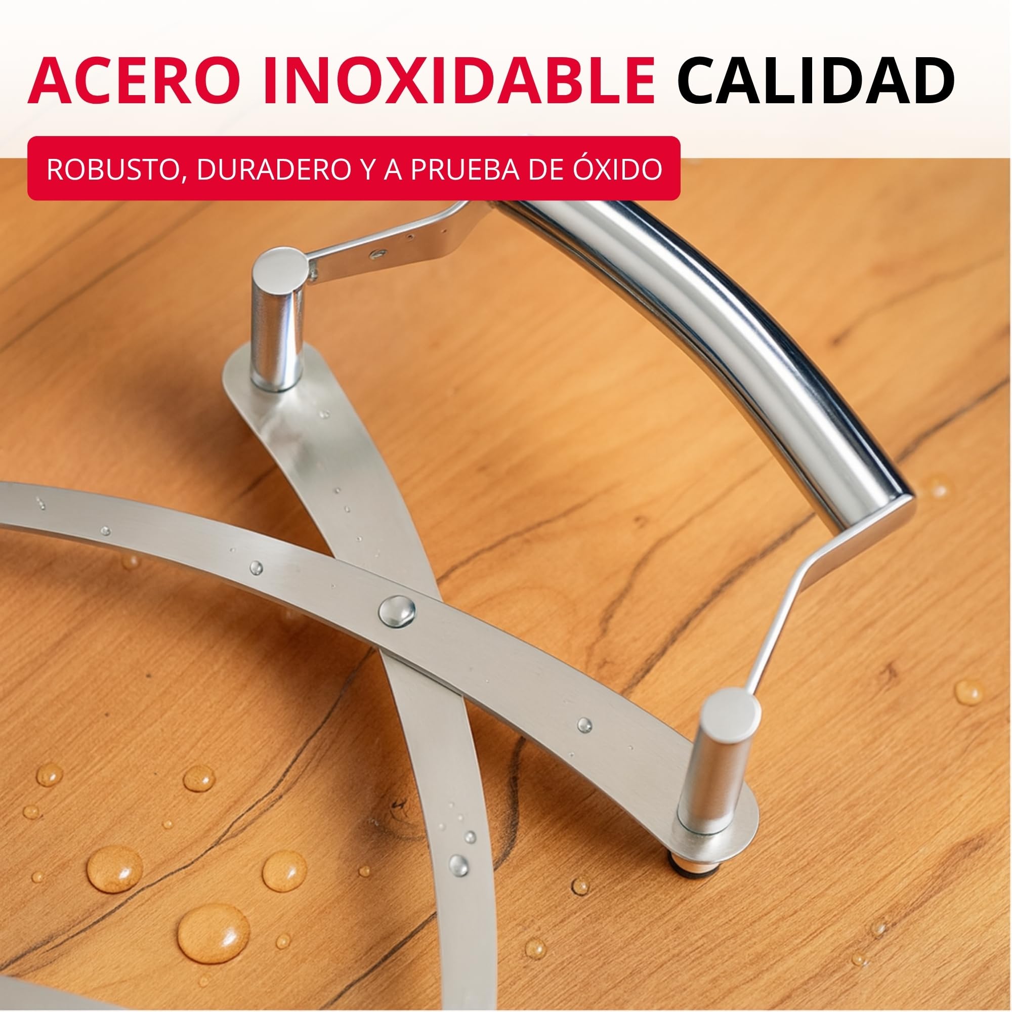 Westmark Salvamanteles extensible, Longitud: 18 a 42 cm, Acero inoxidable, Flexi, Color: plateado, 16412260