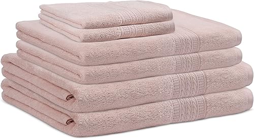 Miniatura 9 de ESSELL 247 Aurora Collection - Juego de toallas de baño de 6 piezas, 100% algodón, duraderas, de secado rápido y ligeras, 2 toallas de baño, 2