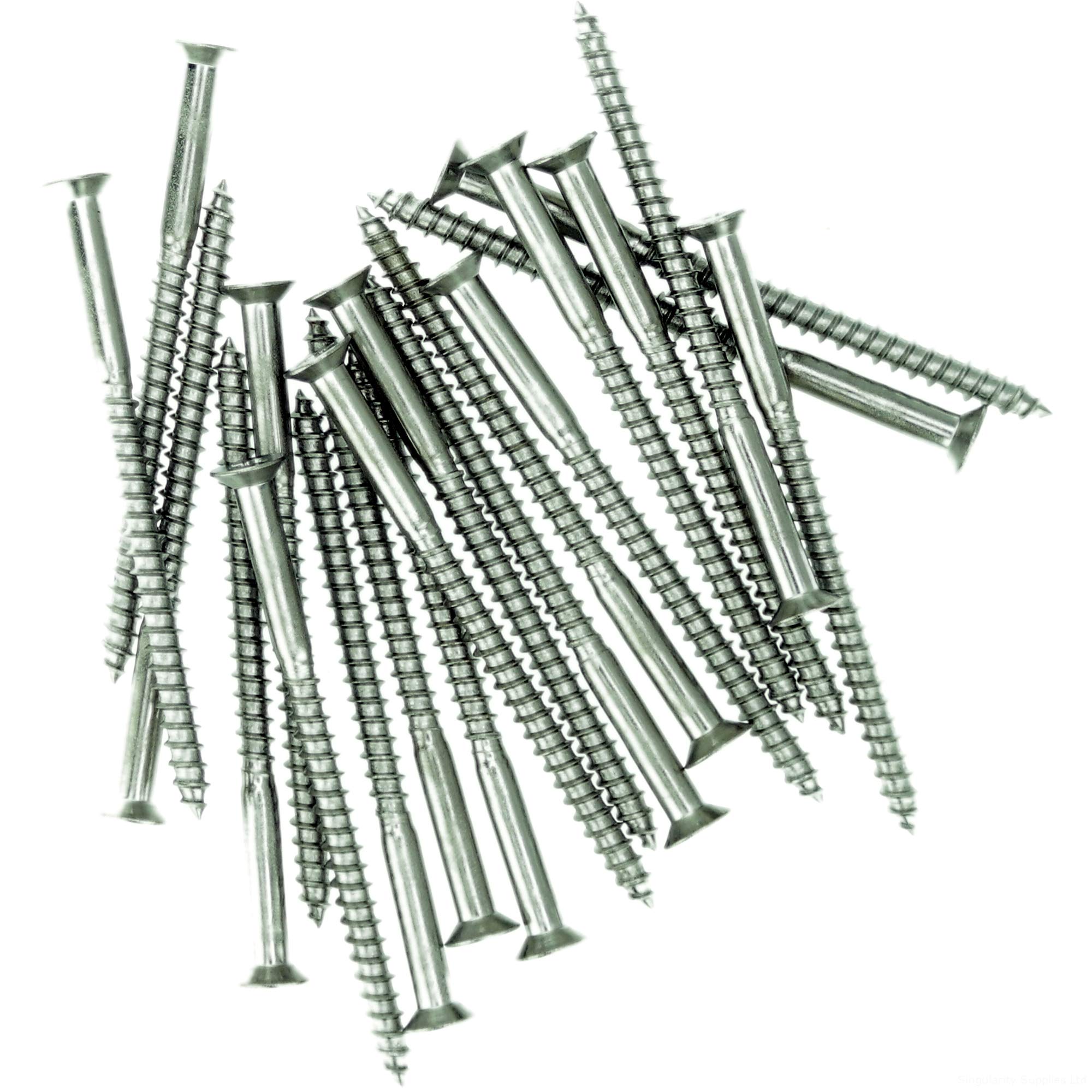 Singularity Supplies No.8 X 1.38 (4.0Mm X 35Mm) Pozi Countersunk Wood Screw - Stainless Steel (A2) (Pack Of 20)