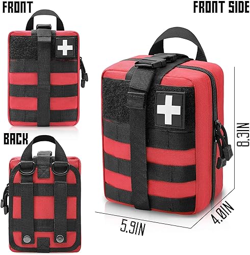 Miniatura 2 de Bolsa Molle Ifak 1000D Rip Away, táctica desgarrable, bolsa médica vacía, bolsa militar de primeros auxilios solo para camping, senderismo, viajes