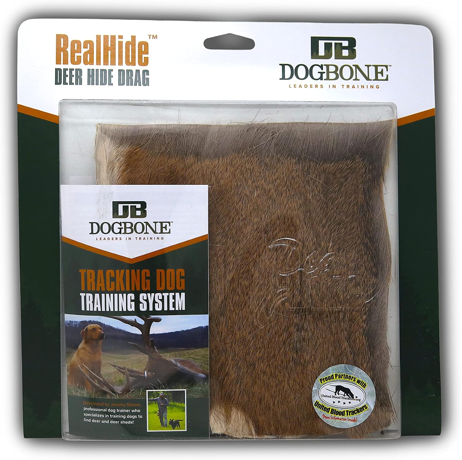 DogBone RealHide Deer Hide Drag for Tracking Dog Training