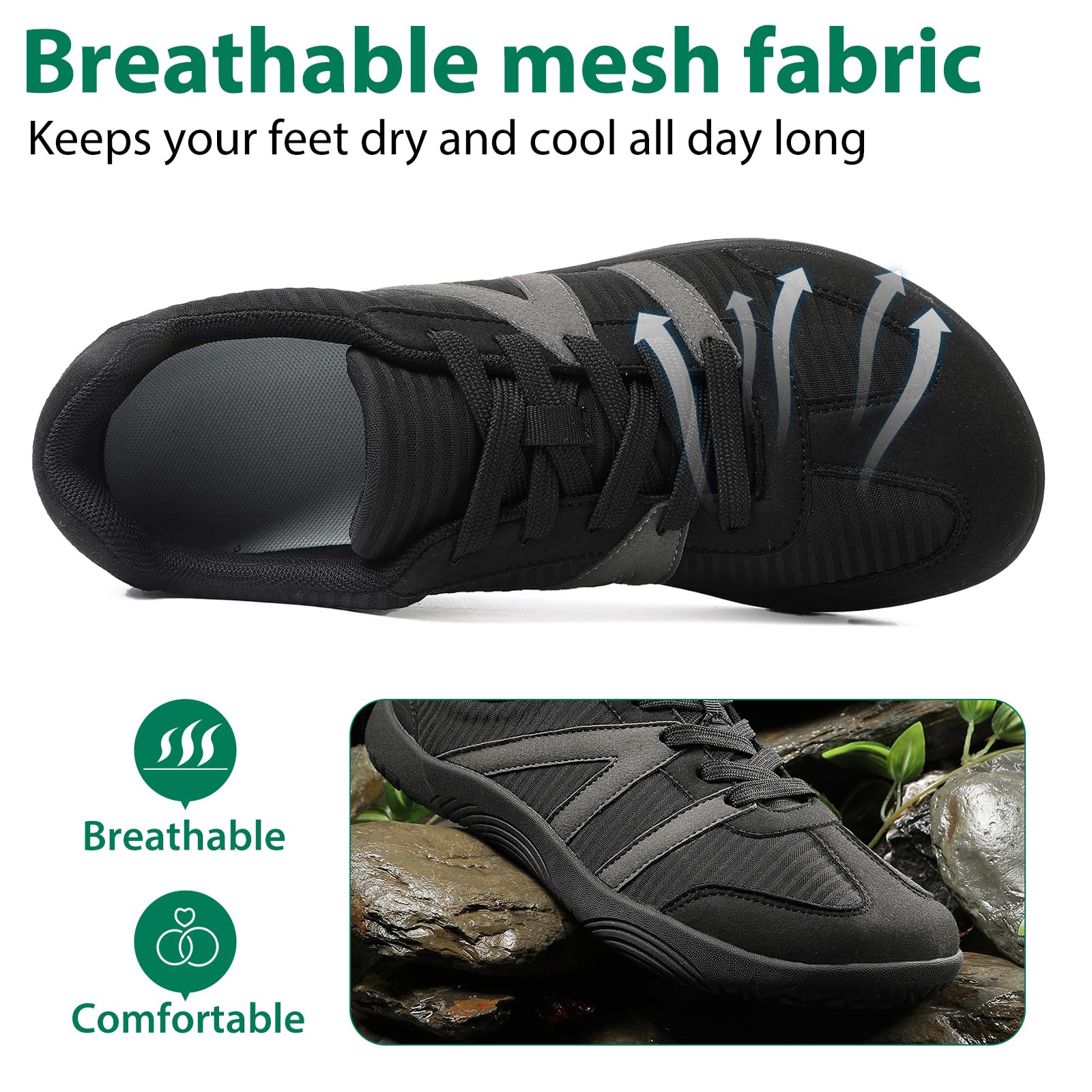 AONETIGER Unisex boso buty męskie damskie minimalistyczne szerokie buty fitness lekkie do biegania trampki oddychające antypoślizgowe oddychające bieganie szlakowe GR.36EU-47EU