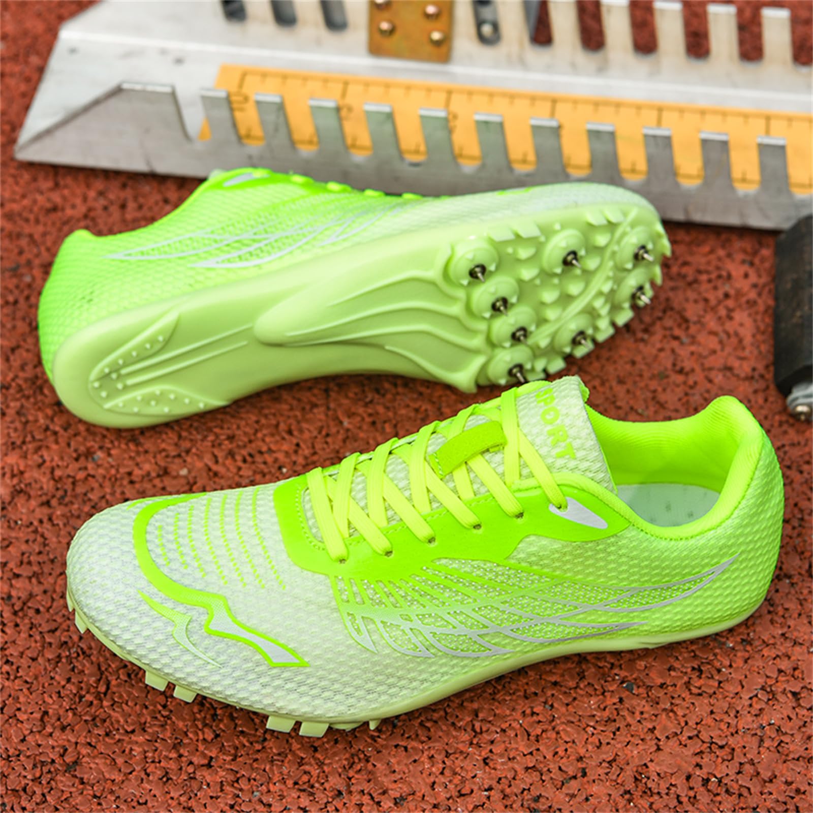 Zapatillas con Clavos Atletismo Zapatillas De Salto De Velocidad para Hombres Mujeres Y Niños Zapatillas para Correr Ligeras para Carreras