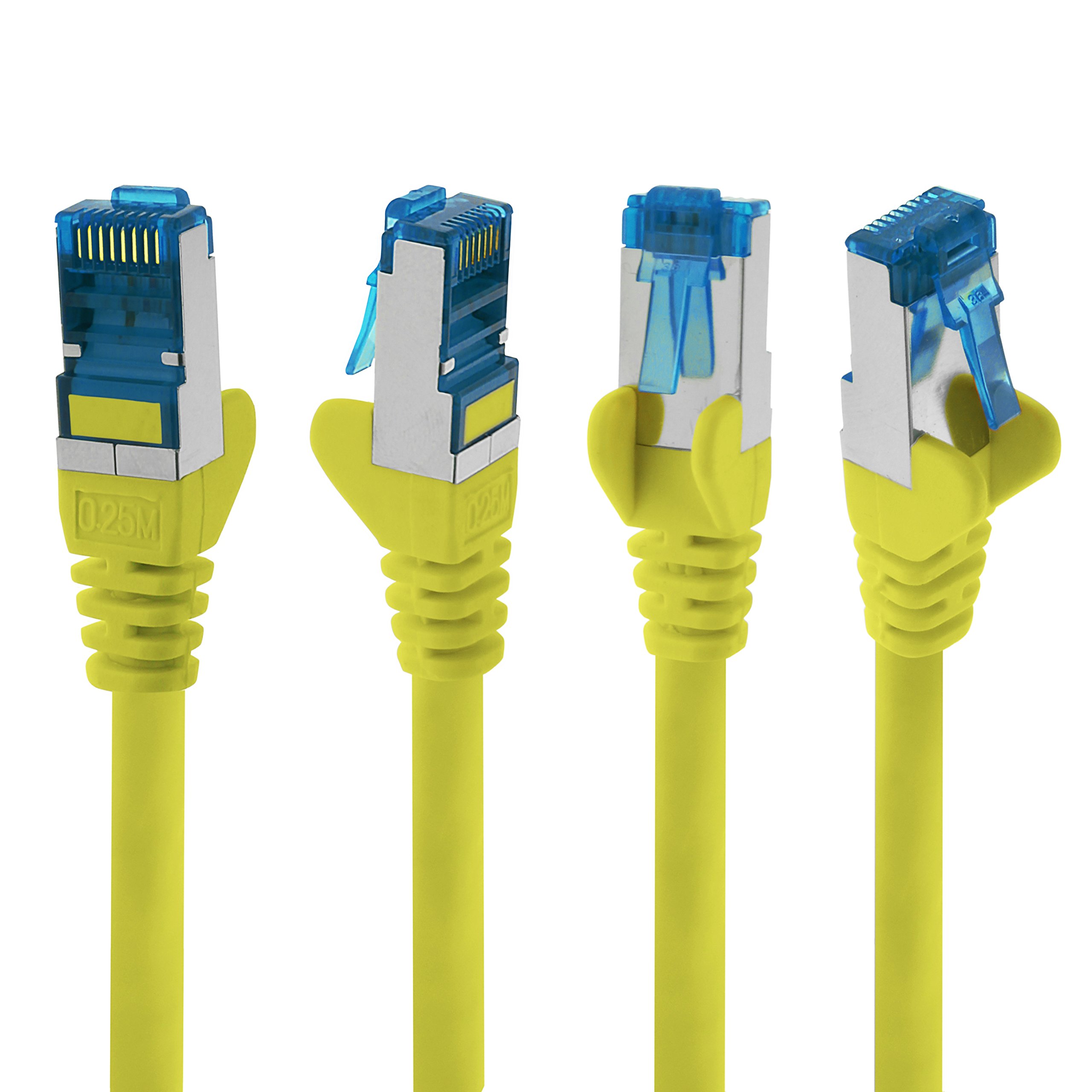 1aTTack.de 10x 5m CAT6 Ethernet Cavo di rete LAN RJ45 - giallo